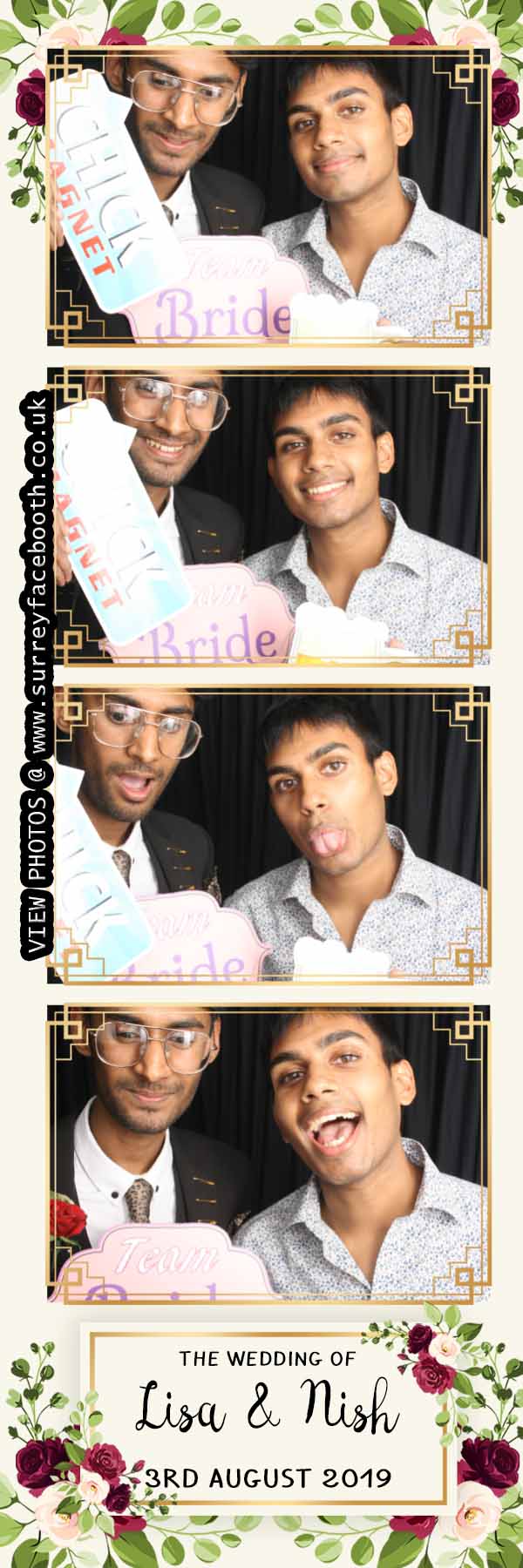 Lisa and Nish's Wedding | View more photos from the event at galleries.surreyfacebooth.co.uk/u/Surrey-FaceBooth/Lisa-and-Nishs-Wedding